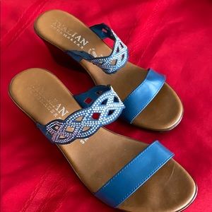 ITALIAN SHOEMAKERS blue sandals
